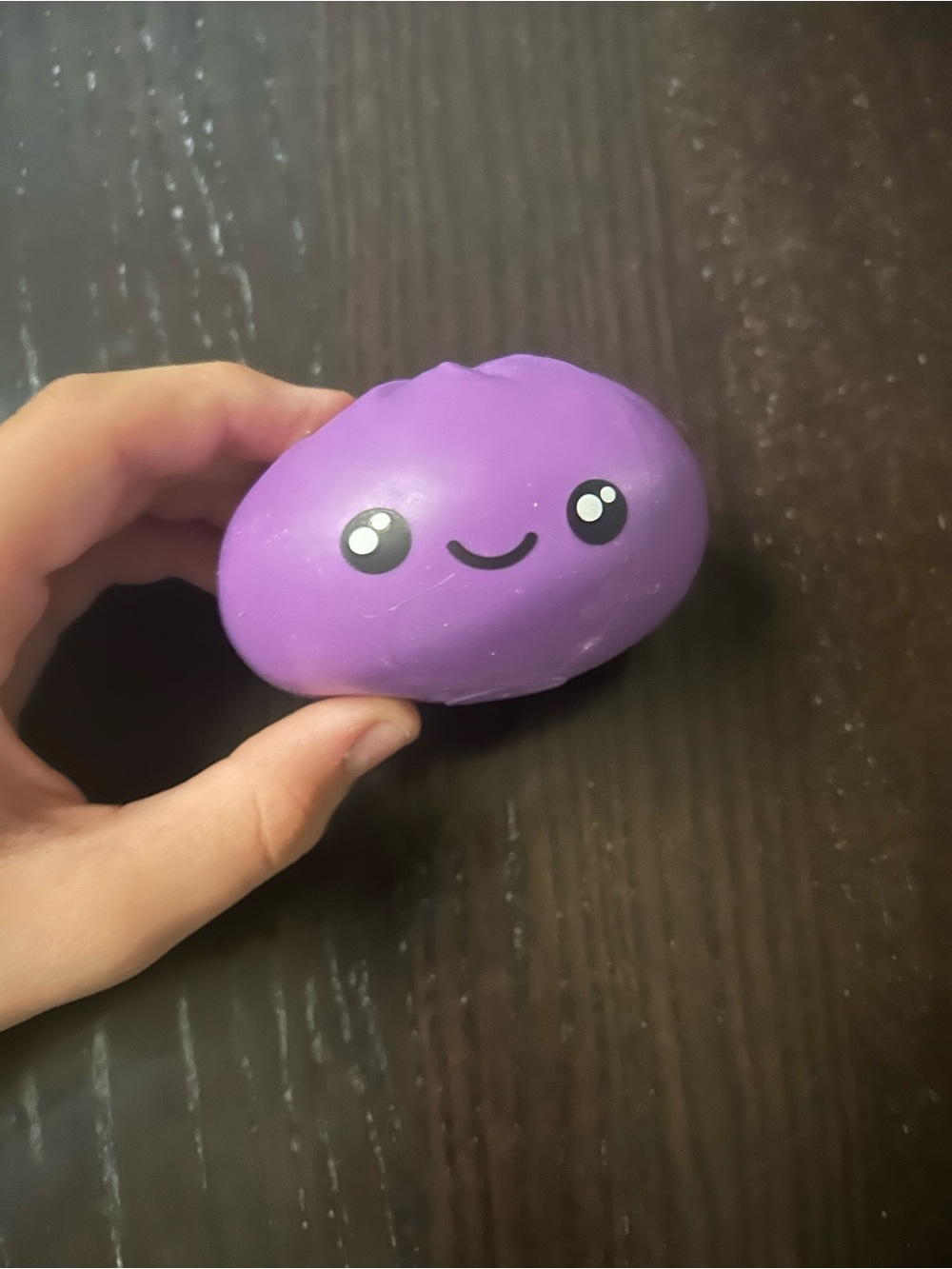 Plush Purple Squeeze Buddy - Cute Smiling Plush for Kids